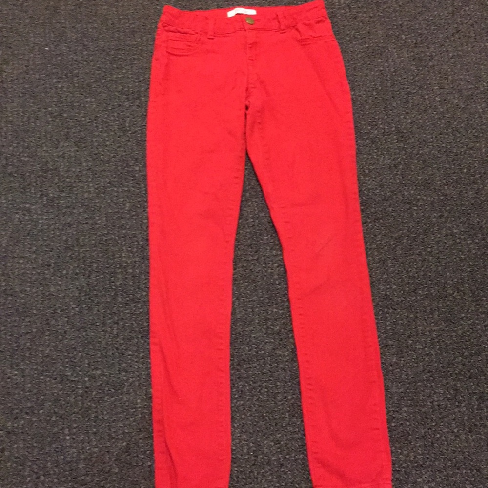 Refuge brand cherry red skinny jeans
